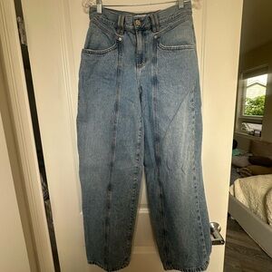 Garage Blue Straight Leg Jeans